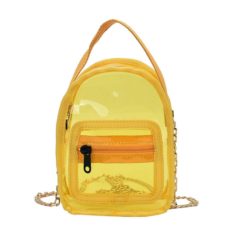 Women Clear PVC Shoulder Bags Candy Color Girls Jelly Bags Transparent Purse Laser Handbags sac a main femme Crossbody Bags