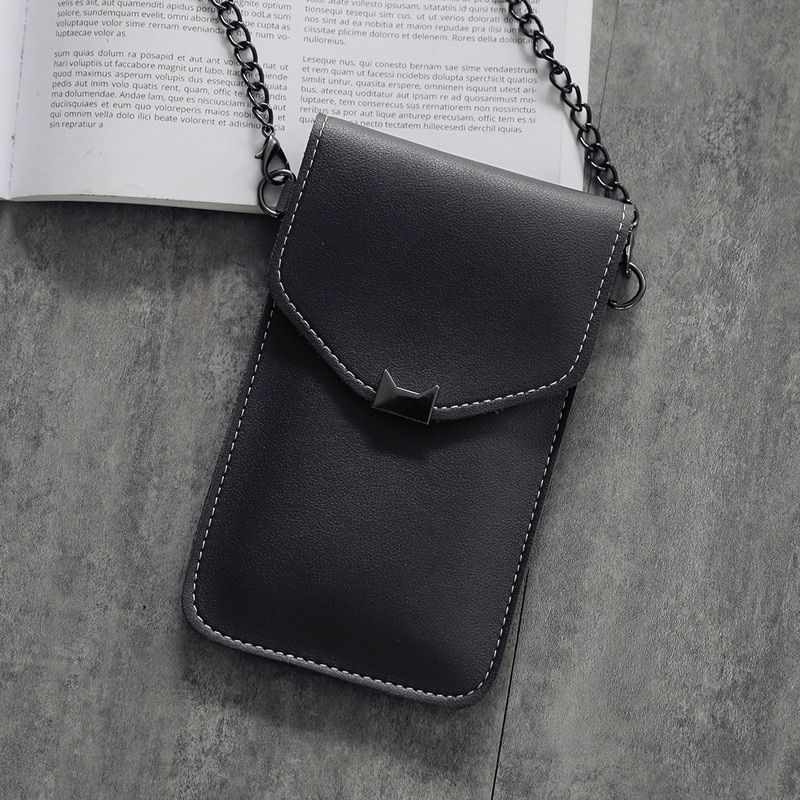 Women Phone Bag  Wallets Chain Shoulder Transparent Bag Card Holders Women Handbag Ladies Clutch Phone Purse 2020
