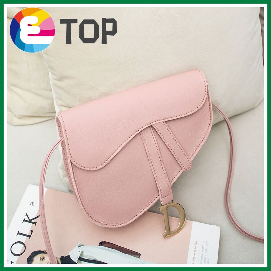 Summer and autumn new style Korean solid color fashion saddle bag ladies one-shoulder diagonal hand change purse