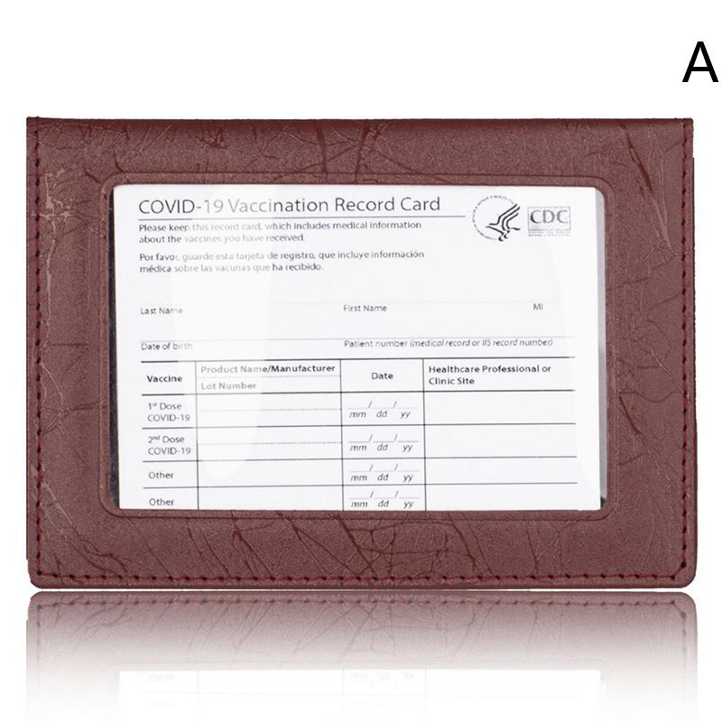 PU  Card Protector Vaccine Cards Holder Waterproof Card New Hot