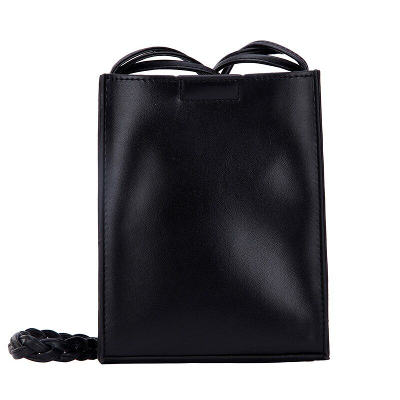 Crossbody Single Shoulder Bag PU Bucket Handbag with Strap for Women Girls New