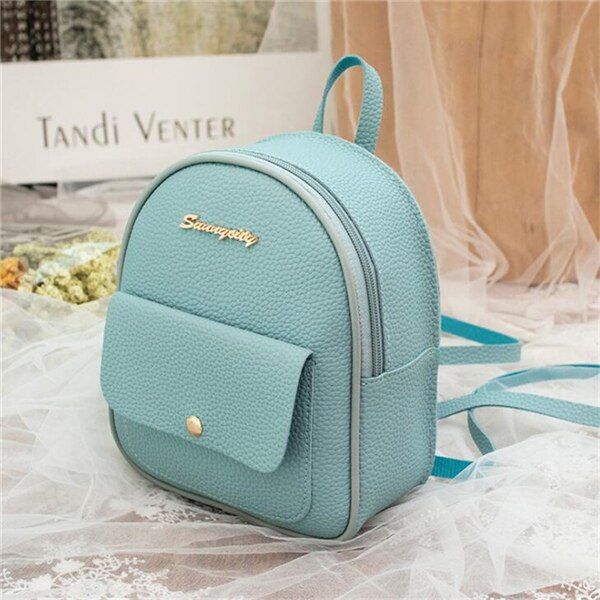 Mini Women Backpack Quality Leather Shoulder Bag For Teenage Girl Multi-Function Small Bagpack Female Phone Pouch