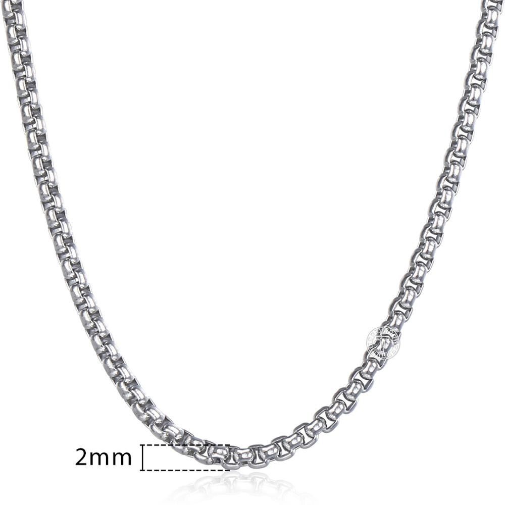 Davieslee Necklace For Women Men Stainless Steel Rose Gold Color Box Chain Women's Necklace 18-28inch DKN555