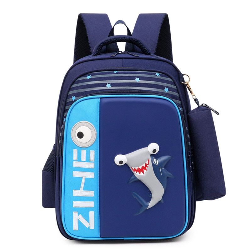 3D Flamingo School Bags For Girls Boys Cartoon Shark Backpack Children Student Backpacks Grades 3-5 Mochilas Escolar