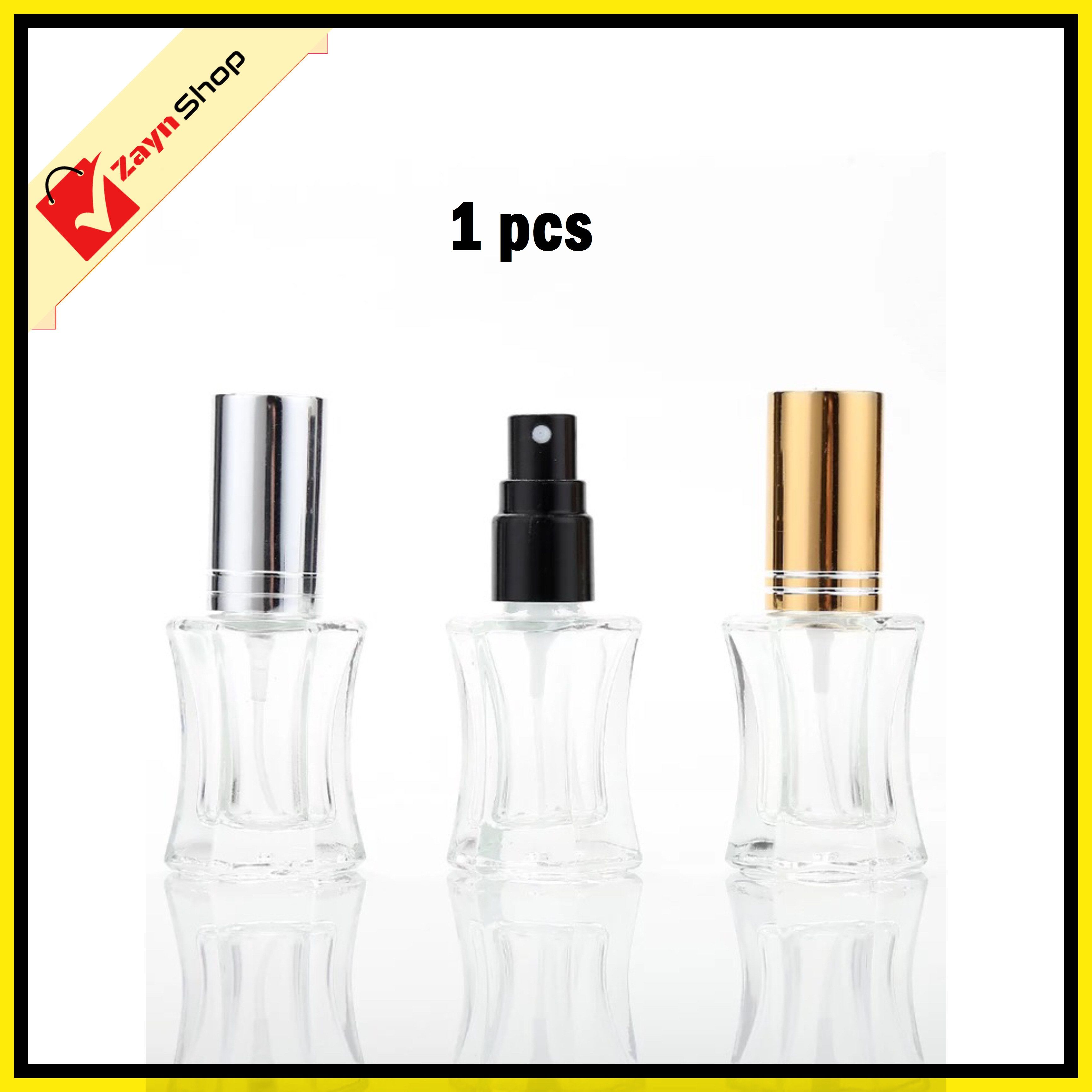 Empty Bottle  5ml  Refillable Spray Atomizer Round Shape  Transparent Glass  Random Color 1pcs