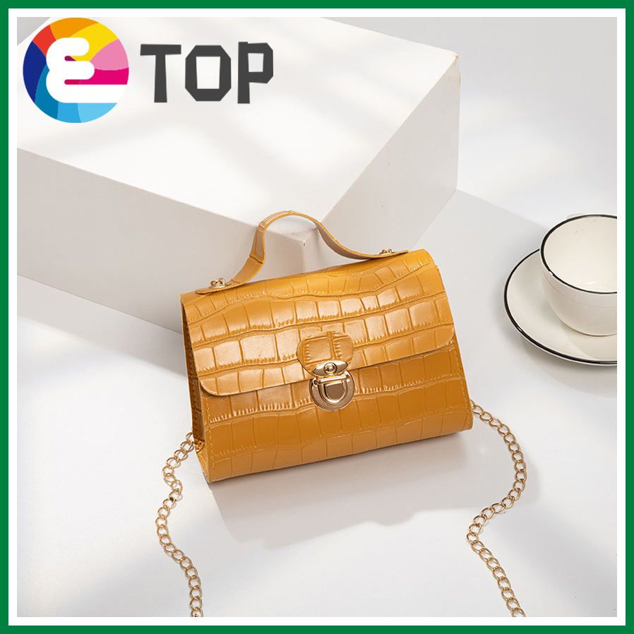 Female Bag Summer and Autumn Korean Version Of The Stone Pattern Chain Ladies Small Square Bag Shoulder Diagonal Trend Female Bag