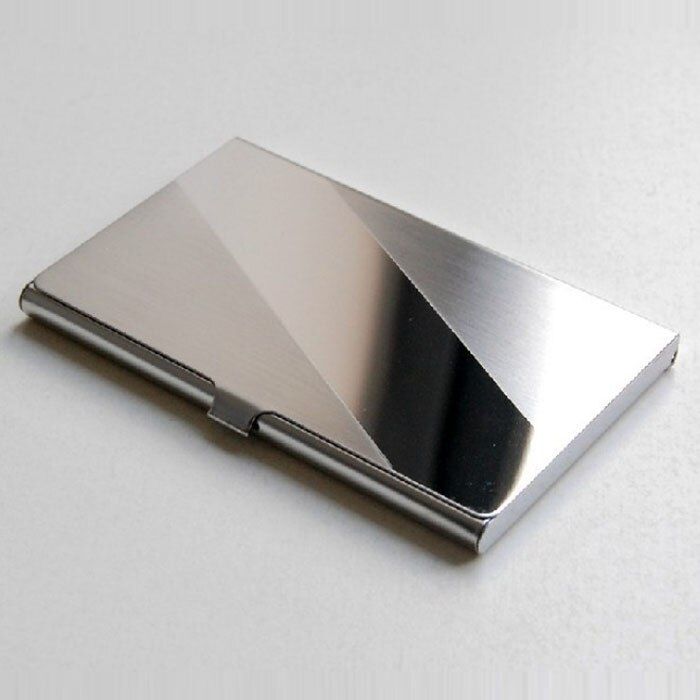 card holder metal aluminium wallet credit card holder woman man business passport case tarjetero mujer thin sliver 2019