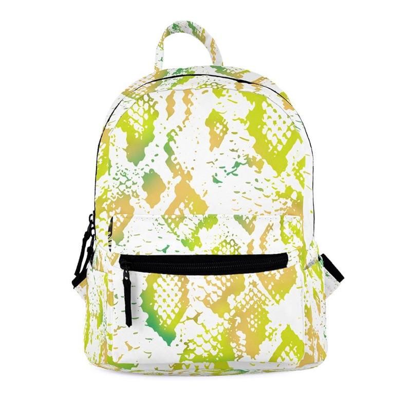 3D Digital Snake Printed Backpack Girls Kids Mini Travel Shoulder Schoolbag Snake Leopard Backpack PU Leather Knapsack