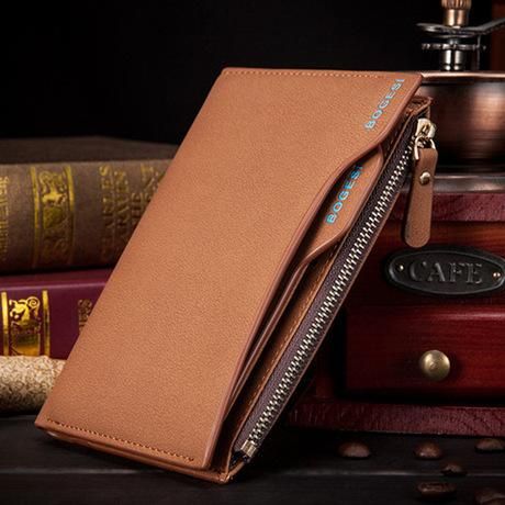 Luxury Fashion Leather One Zip Coin Leather Wallet & Card Holder