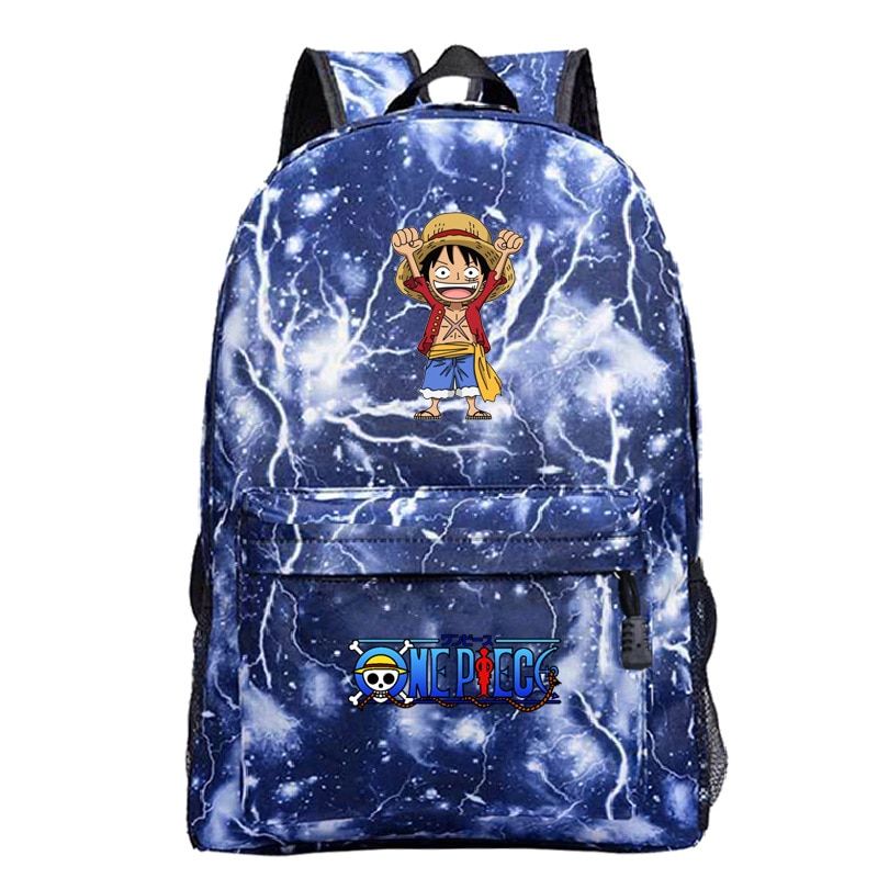 ONE PIECE Luffy Zoro Backpack for Boys Anime Backpacks Students School Bags Children Cartoon Bookbag Mochila Teens Travel Bag