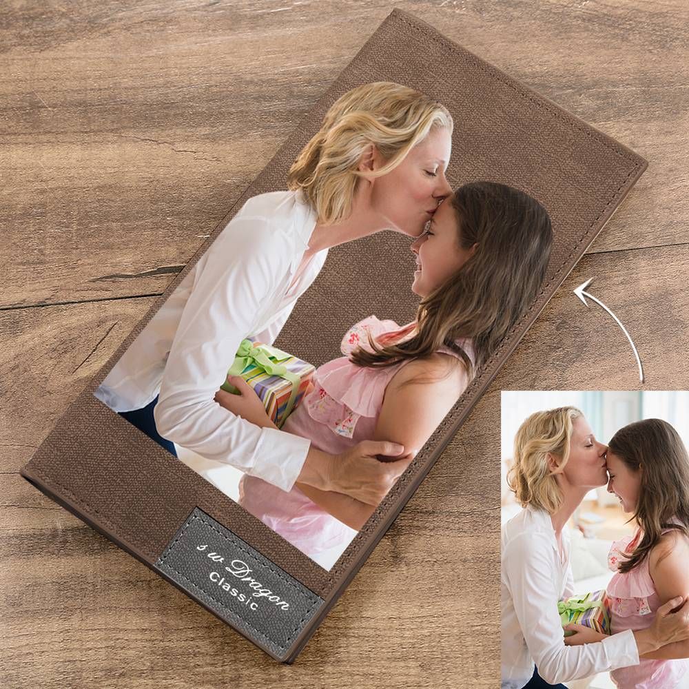 Personalized Long Wallet for Women Men Custom Photo & Text Wallets Customize Picture Logo Gift for Birthday Father's day Him Her