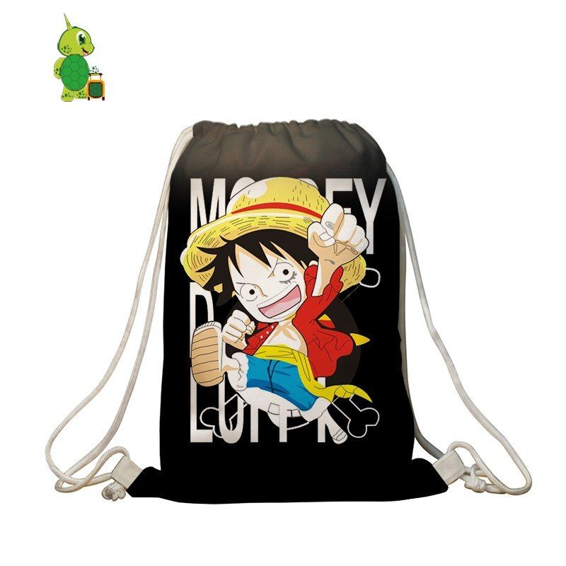 One Piece Luffy Zoro Law Drawstring Bag Fans Daily Backpack Children School Storage Bags Women Men Softback Travel Bags