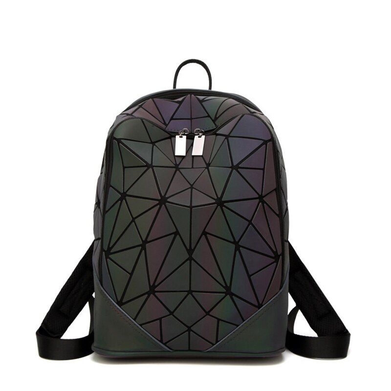 2019 New School Backpacks Women Geometric Luminous Backpack For Teenage Girls School Bag Noctilucent holographic Female Backpack