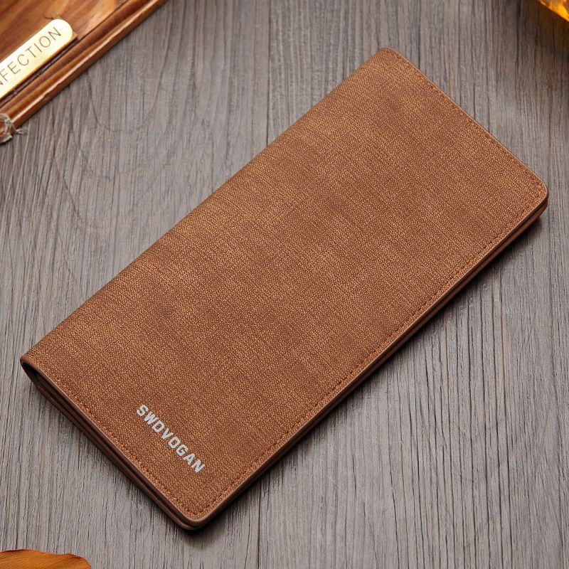 Yfashion Men's Wallet Pu Leather Long Retro Multi-card Slot -hin Soft Wallet color