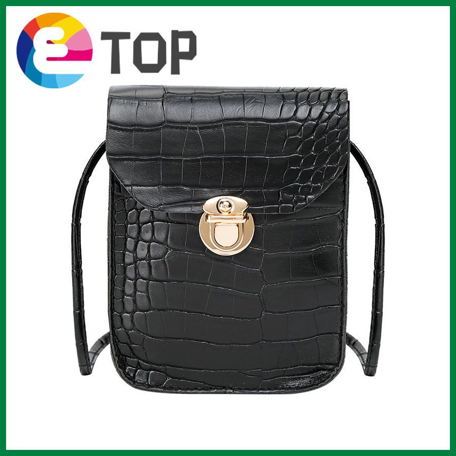 Small bag autumn winter new Korean version of simple and versatile bag shoulder diagonal crocodile pattern lock female bag
