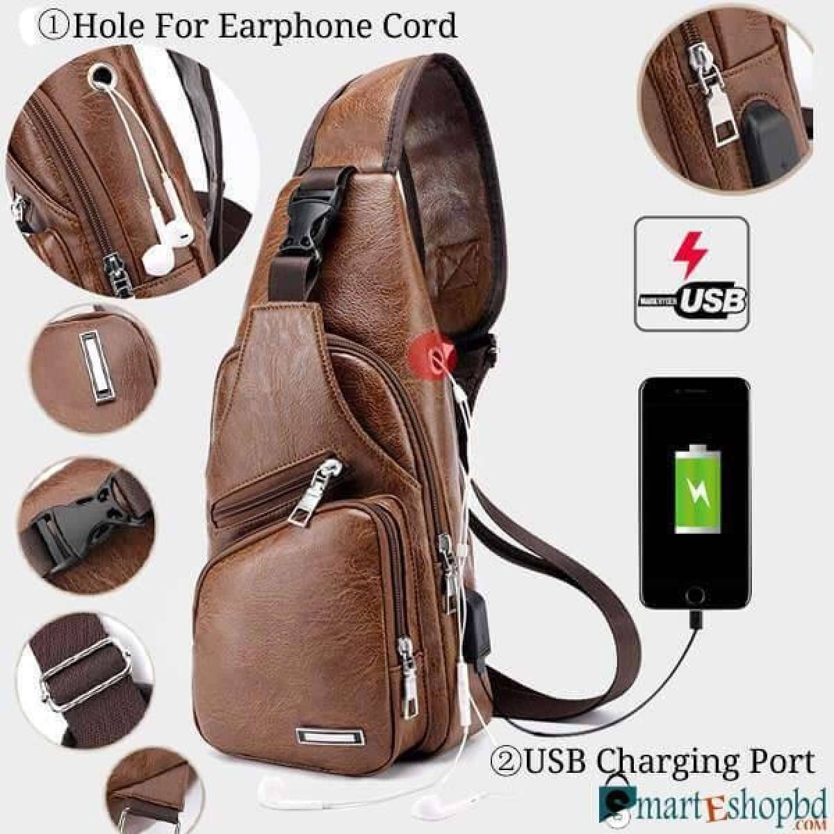 Styalish Leather Cross Body Bag Pack
