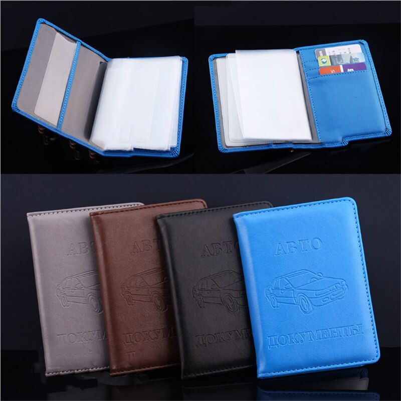 Auto Driver License Bag PU Leather passport Cover Car Driving License Card Case Documents Credit Card Cover