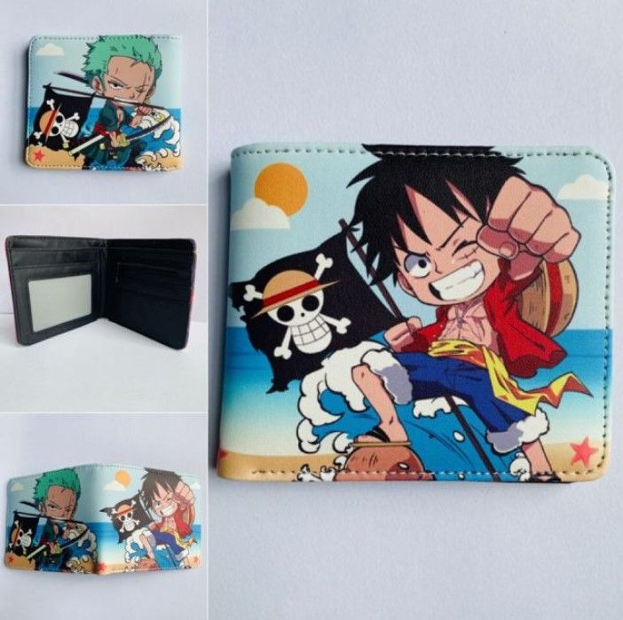 Luffy Zoro One Piece Anime Short Card Money Holder Fashion Wallet