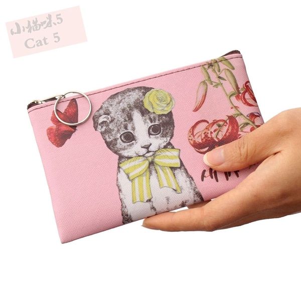 Cartoon Cat Coin Purse Children kitty clutch small wallet Women Coin Wallets Kids Cute zipper Bag Pouch Holder change purses