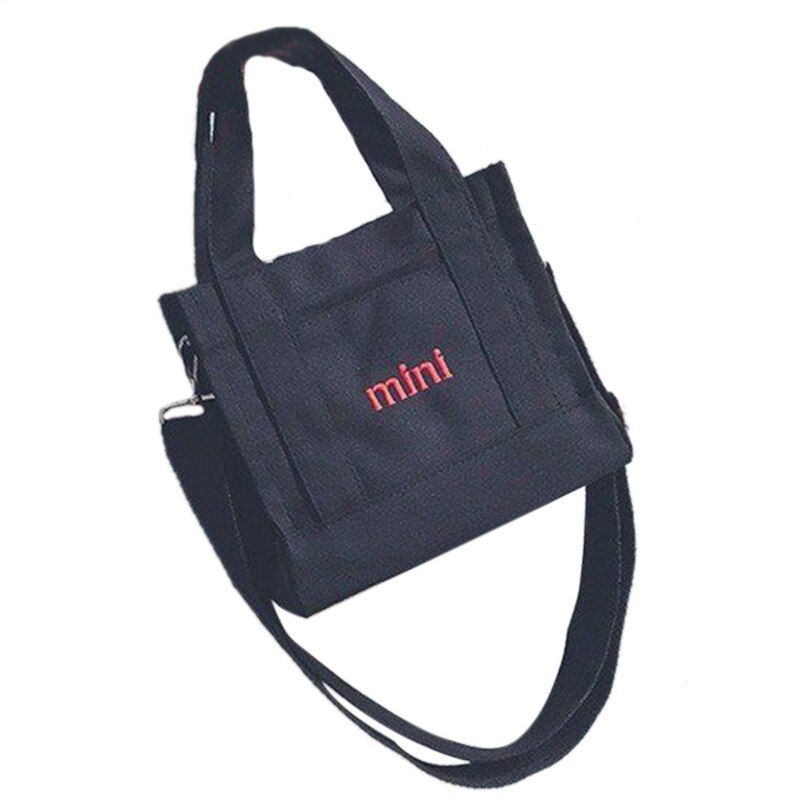 Korean Version Of The Embroidery Letter Canvas Shoulder Bag Handbag Simple Wild Girl Shoulder Bag Diagonal Cross Bag