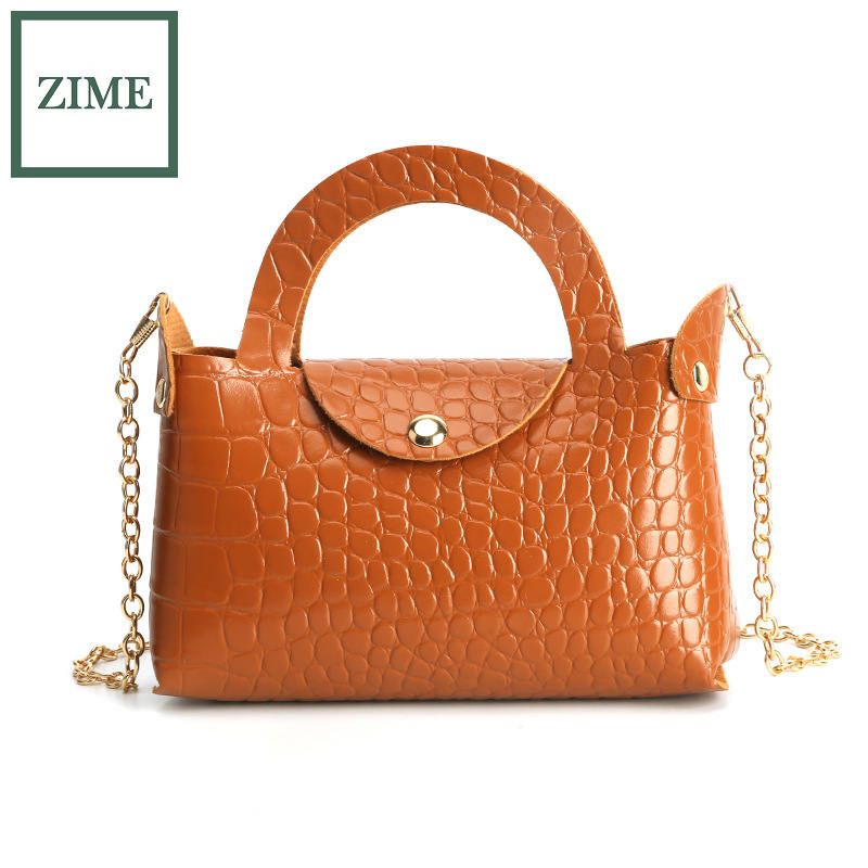 ZIME Ladies crocodile pattern portable pouch summer Korean personality chain mobile phone