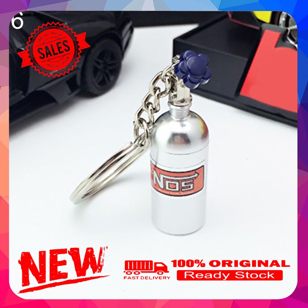 Mini NOS Bottle Oxide Nitrous Stash Box Auto Car Key Chain Keyring Keyfob