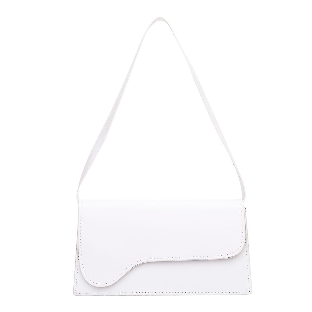 Women Solid Color Clutch Bag Elegant Retro PU Shoulder Ladies Shopping Handbag for Outdoor Shopping Traveling Ornaments