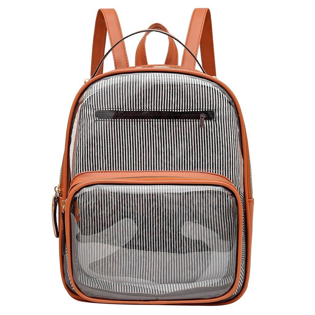 Fashion Women Students Backpack Jelly Transparent Beach Bag School Backpack Shoulder Bag Casual Jelly Clear Travel Backpacks