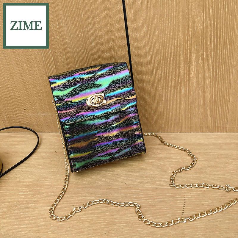ZIME Ladies gradient print one-shoulder bag trendy summer and autumn personality diagonal purse bag