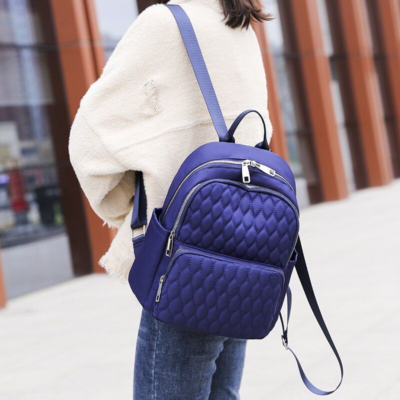 Thread Diamond Lattice Women Backpack Oxford Female Backpacks Ladies School Bags for Teenagers Girls book Bags Mochila Feminina