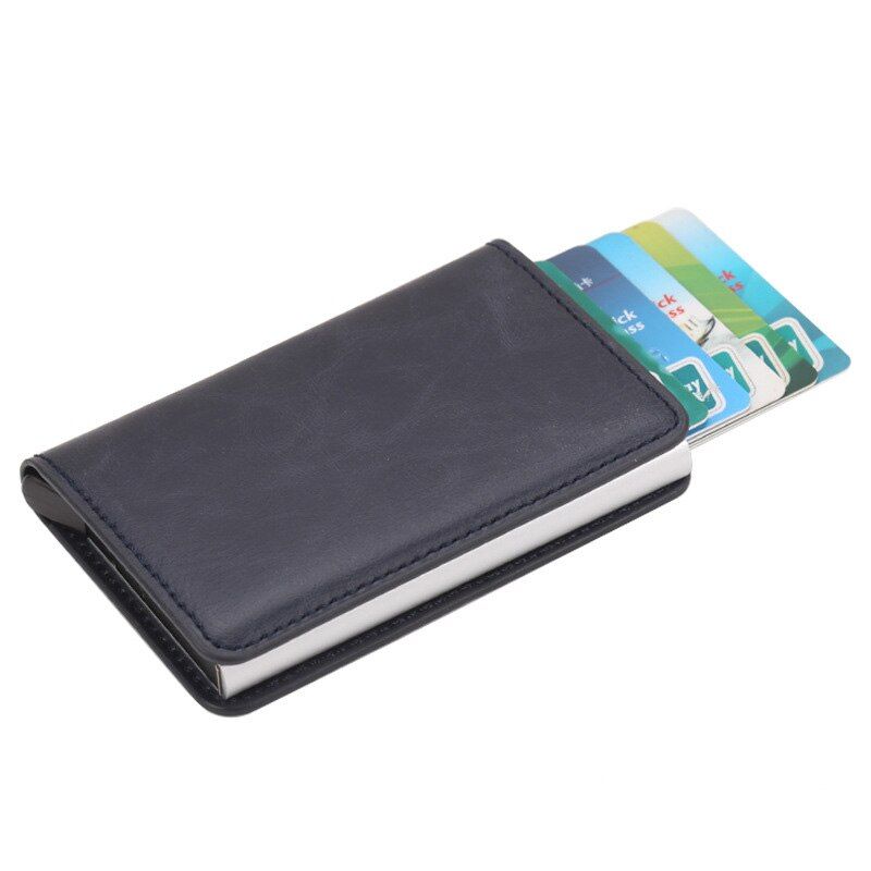 Taihaole 2020 Men Credit Card Holders Business ID Card Case Fashion Automatic RFID Card Holder Aluminium Bank Card Wallets