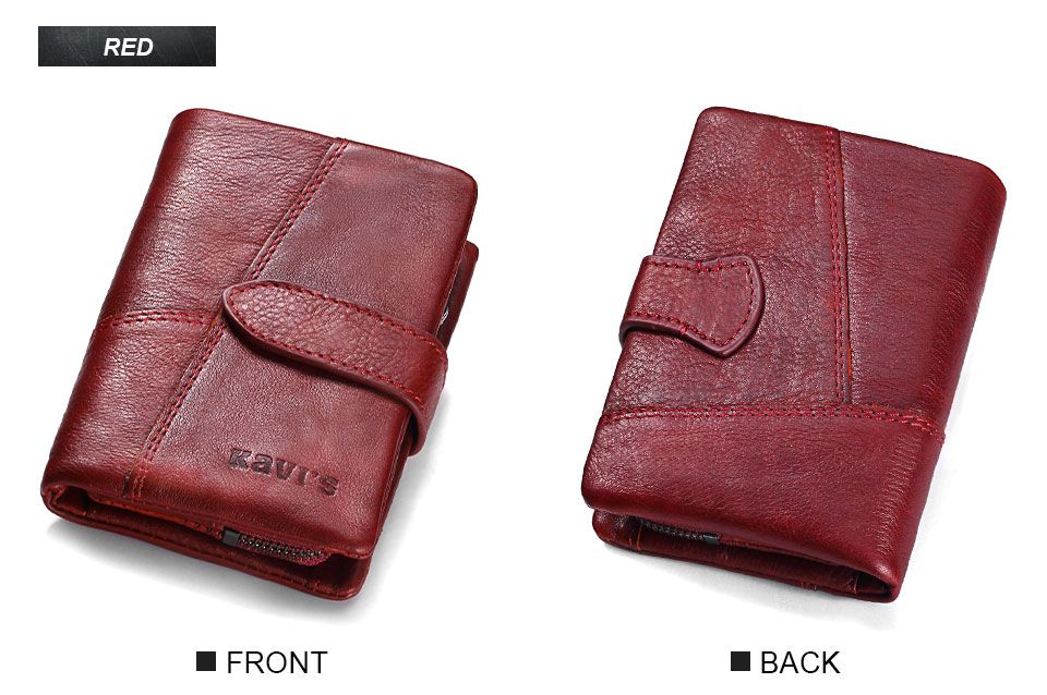 KAVIS Leather man Wallet And Purses Coin Purse male Small Portomonee Rfid Walet mans Perse For boys Money Bag