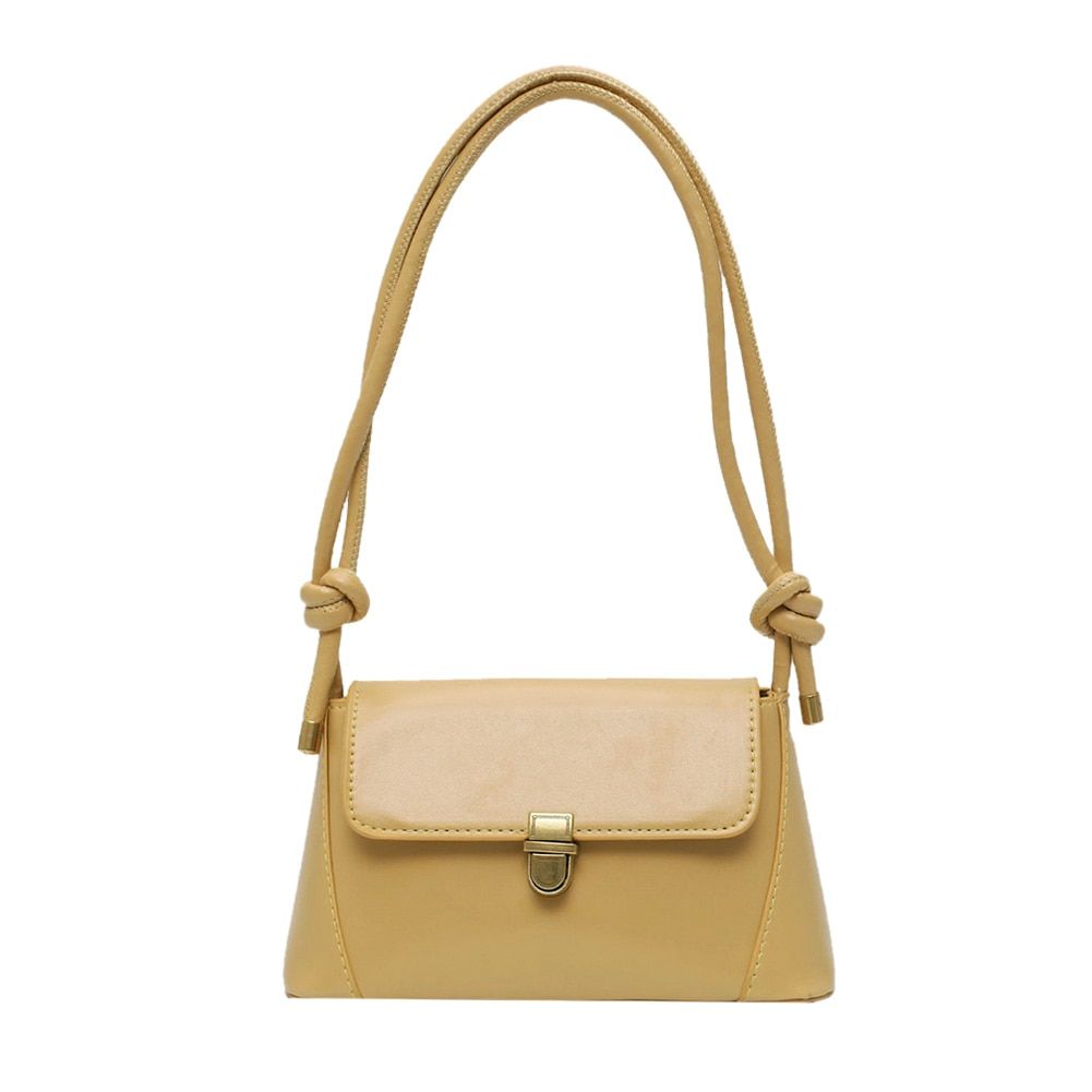 Fashion Women Shoulder Bags PU Leather Solid Color Tie Messenger Tote Handbag for Outdoor Shopping Traveling Ornaments
