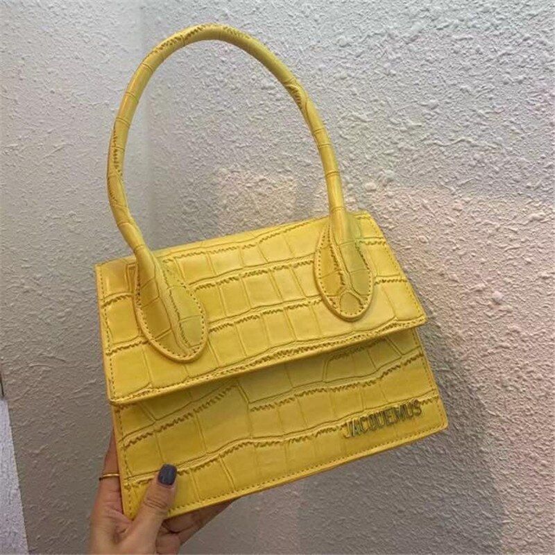 Jacquemus 2021 Ladies Stone Print Handbags MINI Handbags Alligator Totes  Messenger Bag Designer Shoulder Bags Small Flap Clutch