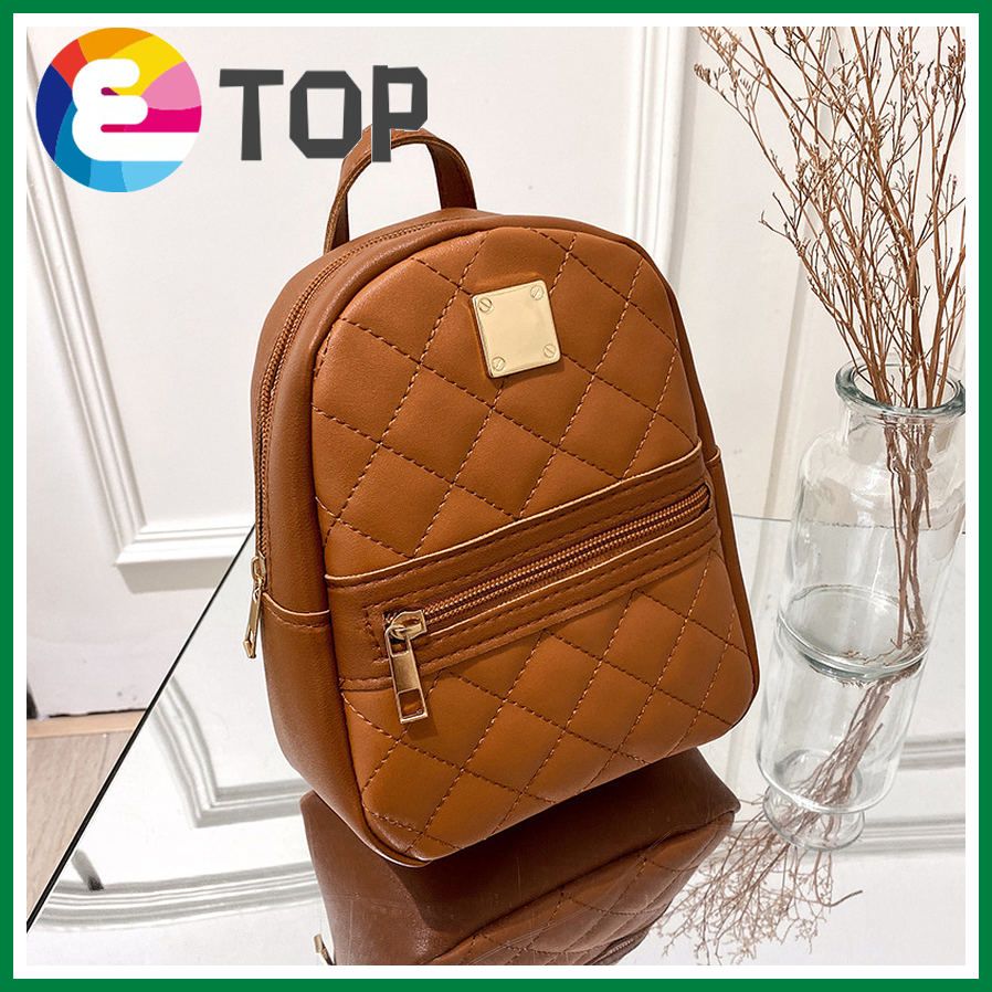 Korean version of the new fashion Lingge ladies small backpack messenger bag small bag