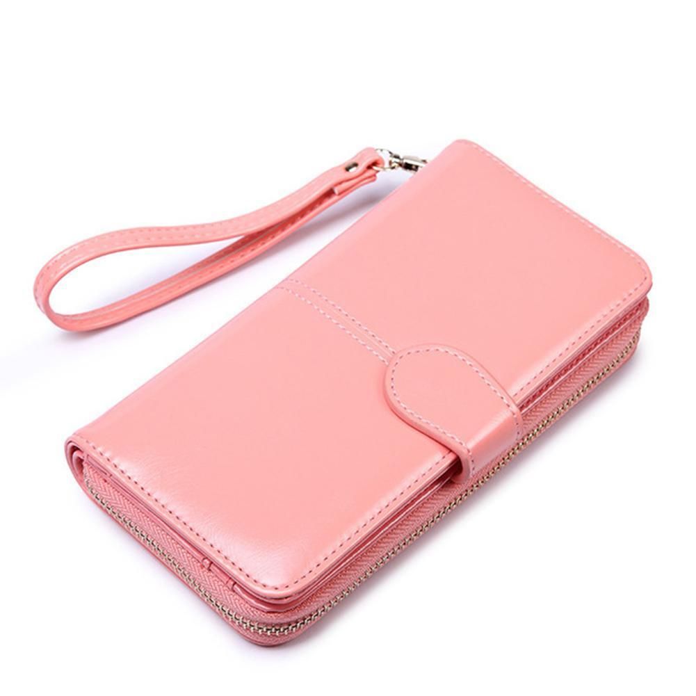 Women Vintage Long Style Purse Large Capacity Hand Bag Multi-functional Mobile Phone Bag