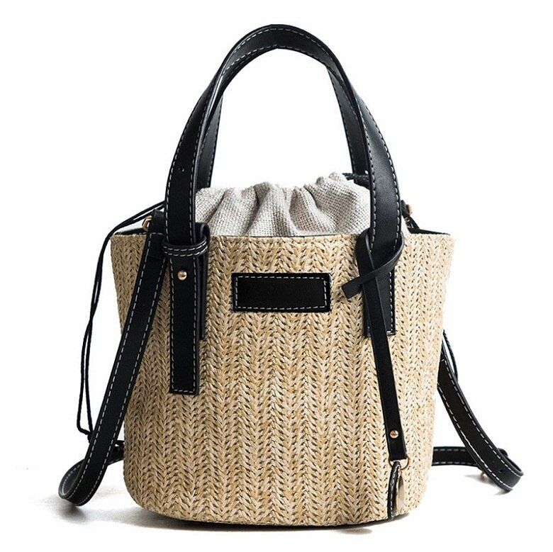 Oswego Woven Straw Bag New Summer Beach Straw Bag Ladies Shoulder/Crossbody Bags Summer Tote Fashion Women Handbag 2019