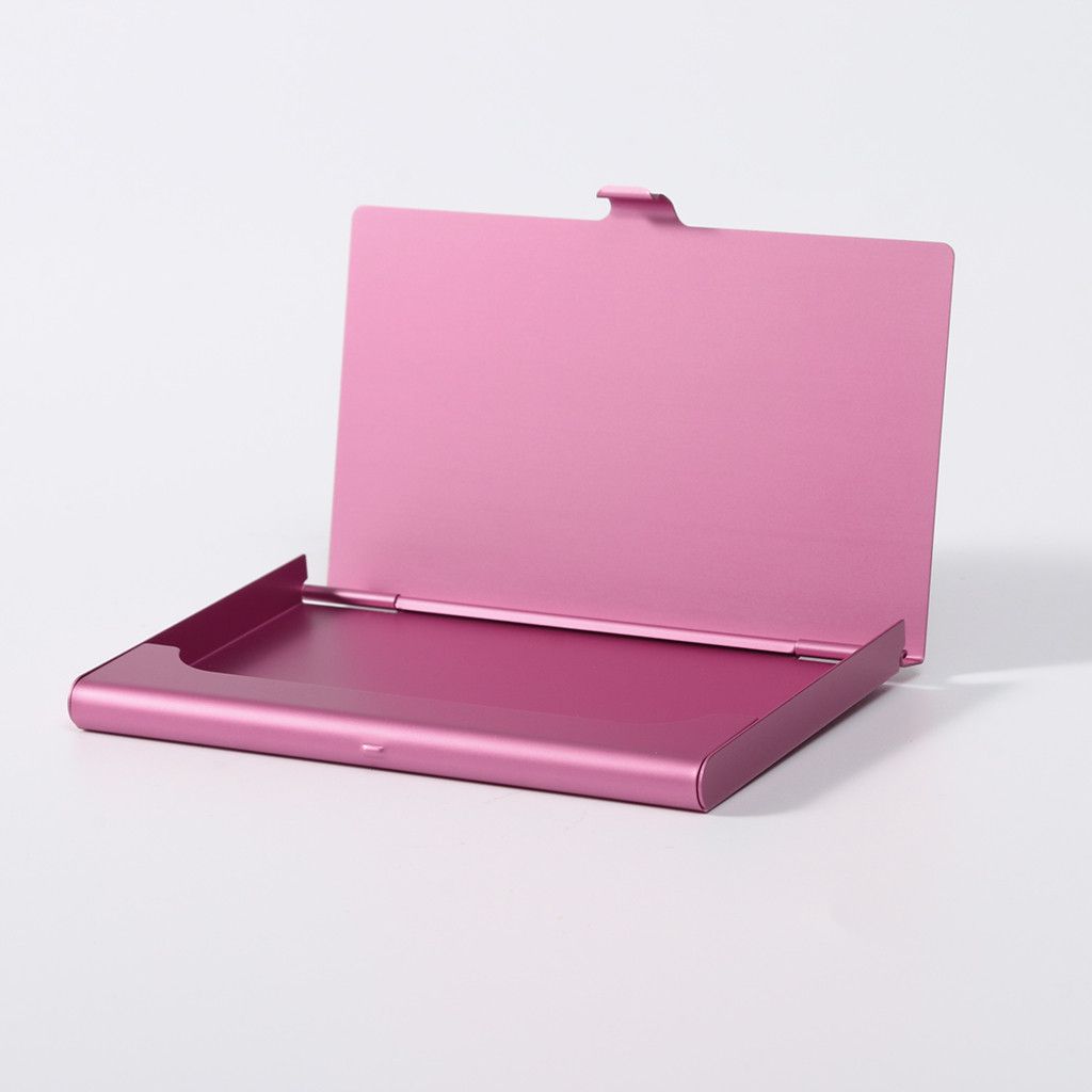 Creative Holder Metal Leather Box Cover ID Credit Business Multi Card Case