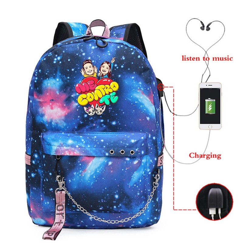 New Usb Charging Girls Backpacks Me Contro Te School Bags Teenager Travel Laptop Backpack Women Knapsack Bag