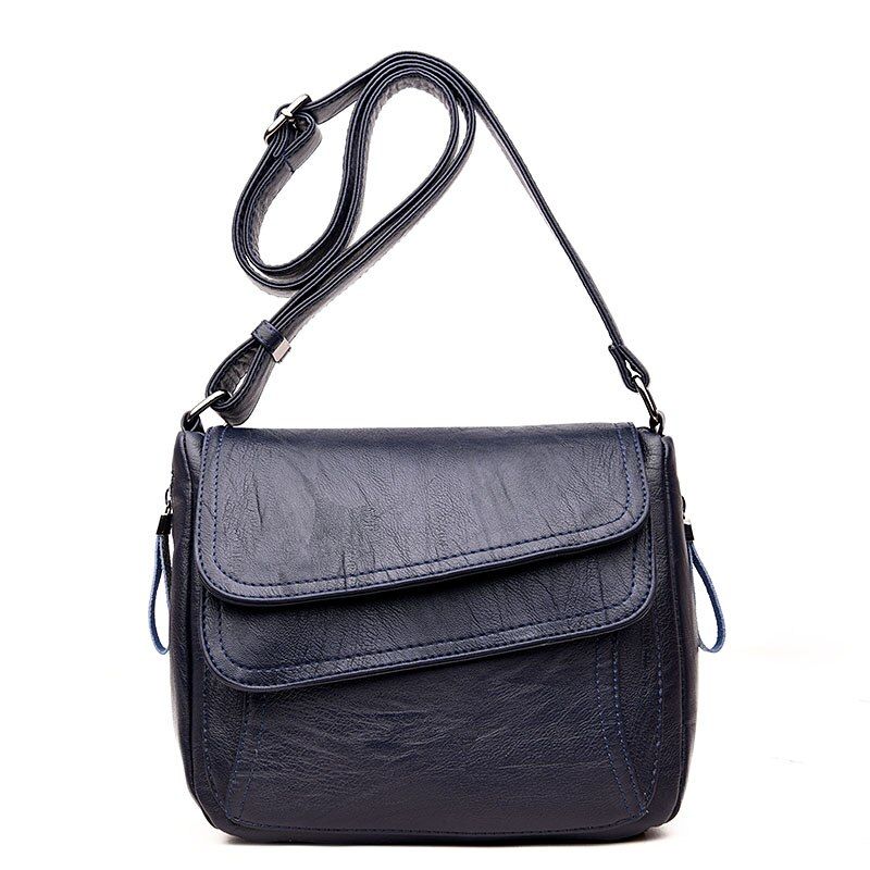 2021 Female Leather Messenger Bags Sac A Main Crossbody Bags For Women Vintage Shoulder Bag Designer Luxury Handbags For Women