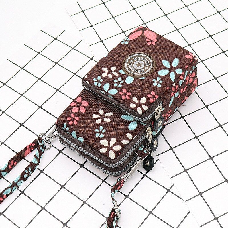 X Bag Bags Outdoor Sports 3 Layers Storage Zipper Waterproof Nylon Crossbody Wrist Shoulder Bag Cell Phone Pouch Handbag! Ladies wallet
