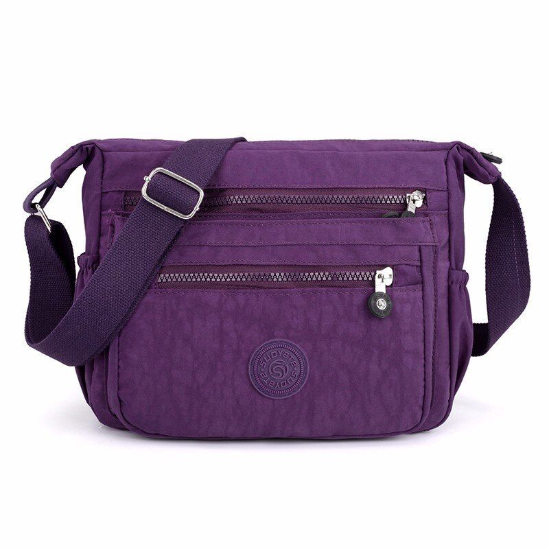 Fashion Nylon Shoulder Beach Bag For Women Waterproof Bags For 2021 Flower Print Crossbody For Bolsa Feminina Bolsos Mujer Black