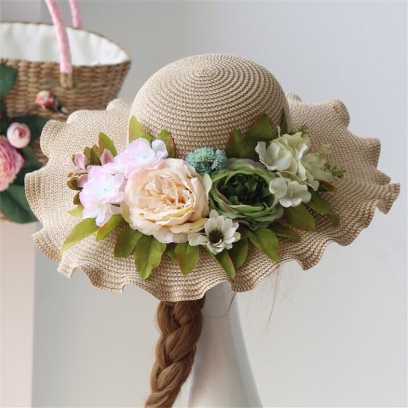 Handmade Flower Women Shoulder Summer Beach Woven Rattan Knitted Straw Big Totes Travel Women Hand Shopping Ladies handbag