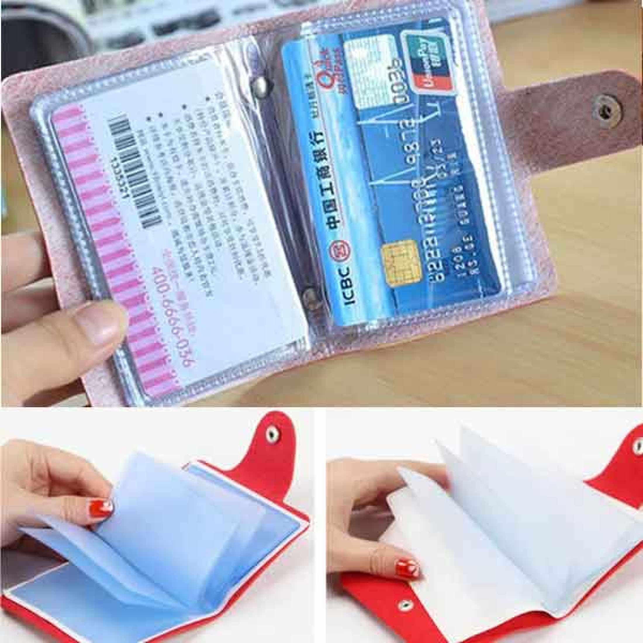Pu card holder button Multicolor