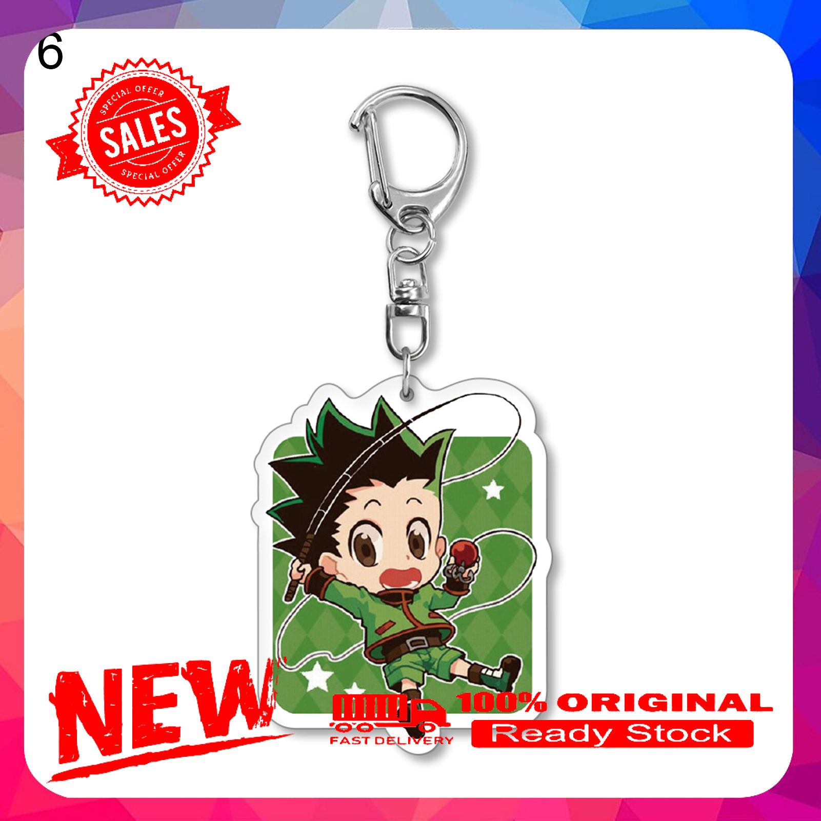Keyring Printing Decorative Anime Hunter X Hunter Keychain for Handbags