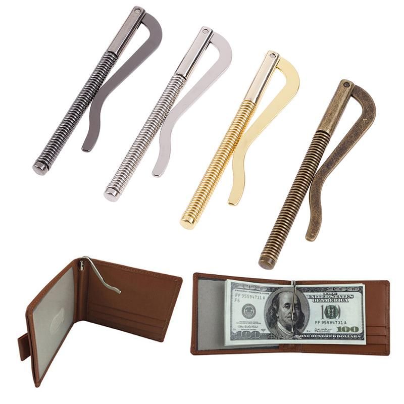 Khin 1Pc Metal Bifold Money Clip Bar Wallet Replace Parts Spring Clamp Cash Holder