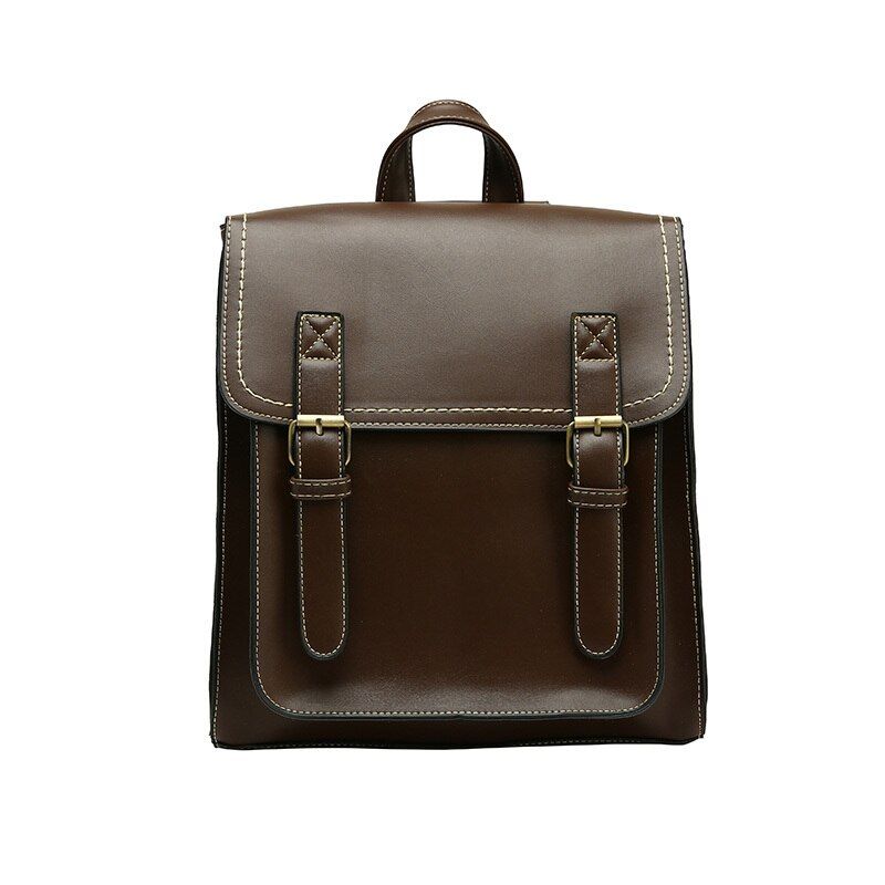 Vintage Backpack Female Pu Leather Bag Women Fashion School Bag for Girls High Quality Leisure Shoulder Bag Sac A Dos bagpack