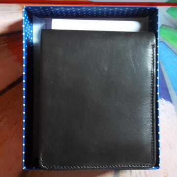Pure leather wallet Money bag -chocolate