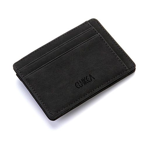 eTya Fashion Men Slim Wallet Leather Male Business Credit Card Holder Coin Pouch Bag Female Purses Clutch Zipper Small Wallets