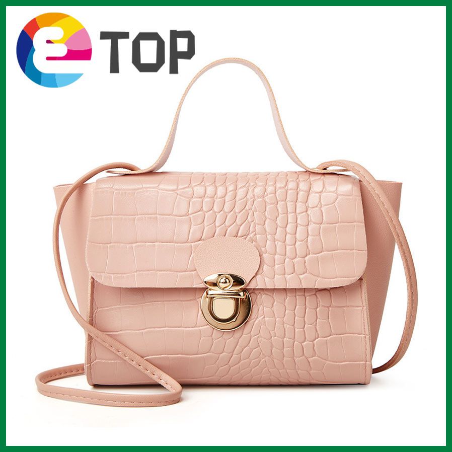 Bat bag summer Korean color matching crocodile pattern lock cover small square bag shoulder diagonal bag